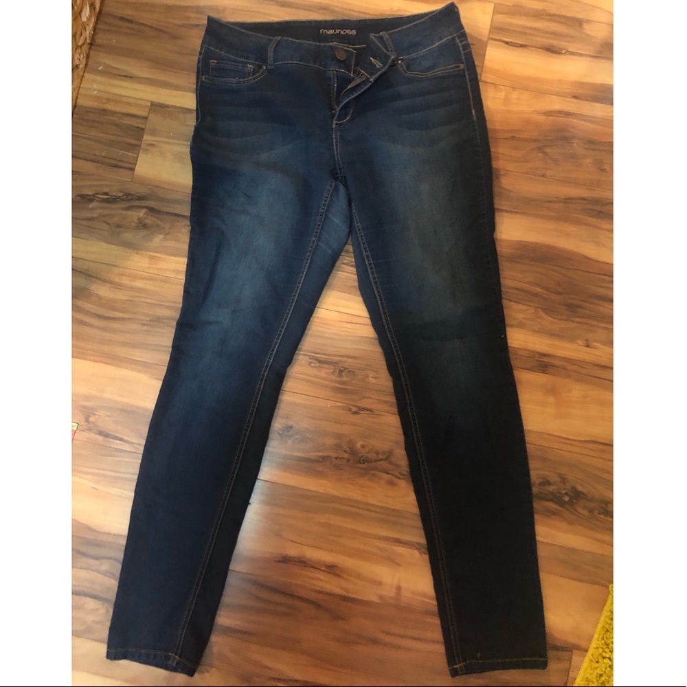 Skinny Leg Dark Blue Jeans